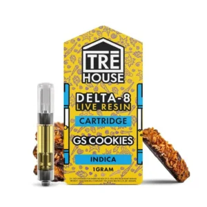 TRĒ House 1g Live Resin Delta 8 Cartridge - GS Cookies