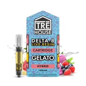 TRĒ House 1g Live Resin Delta 8 Cartridge - Gelato