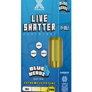 Xhale 1g HHC Live Shatter Cartridge - Blue Nerdz