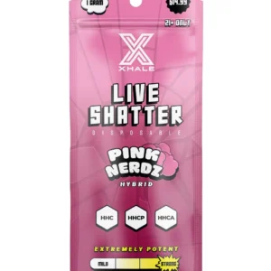 Xhale 1g HHC Live Shatter Cartridge - Pink Nerdz