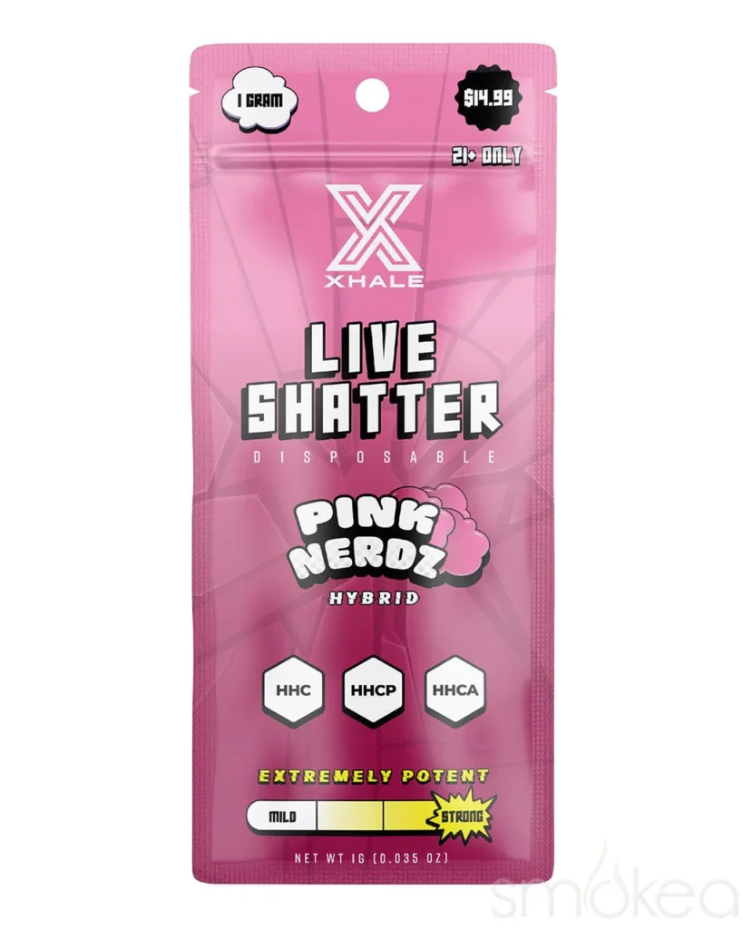 Xhale 1g HHC Live Shatter Cartridge - Pink Nerdz